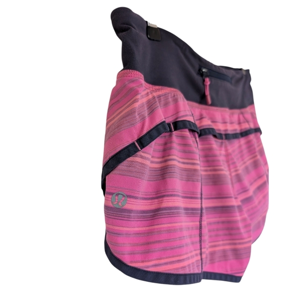 Lululemon Speed Short Pow Pink Elevation Stripe Rel: 7/2012 Luxtreme Women's 6 - Picture 8 of 11